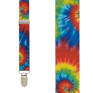 Tie-Dye Swirl Suspenders - Front View