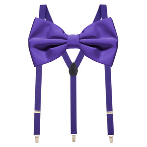 Bow Tie and Suspenders Set in Purple