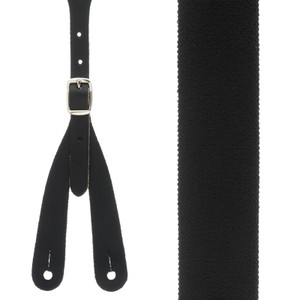 Rugged Comfort Suspenders in Black - Front View