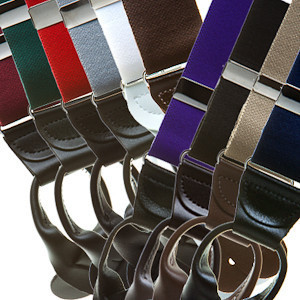 1.5 Inch Wide Button Suspenders - All Colors