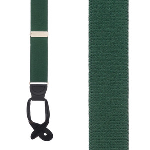 1.25 Inch Wide Button Suspenders in Hunter - Front View