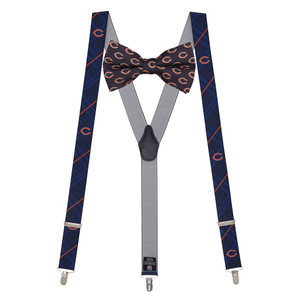 Chicago Bears Bow Tie & Suspenders Set - Full View