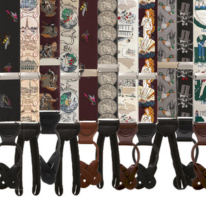 Vintage Ribbon Conversational Suspenders - All Designs