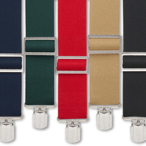 Big & Tall Logger Pin Clip Suspenders - All Colors