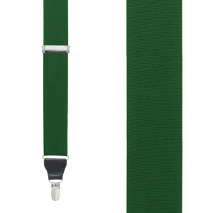 Grosgrain Suspenders in Forest Green - Front View