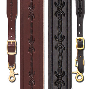 Buy Custom Made Brown Leather Suspenders, made to order from