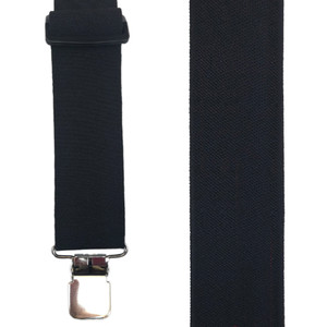 Welch Super Tuff Suspenders in Black - Front View
