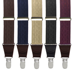 Jacquard New Wave Drop Clip Suspenders - Group View
