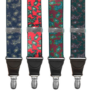 Paisley Drop Clip Suspenders - All Colors