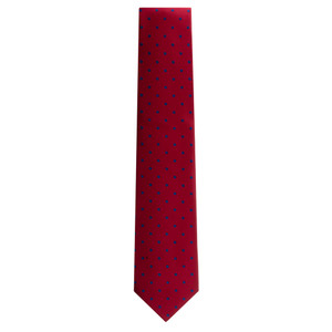 Red with Navy Polka Dots Necktie by Oxford Kent