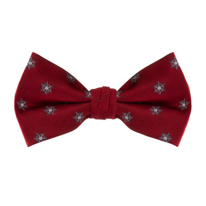 Snowflake Bow Tie in Red