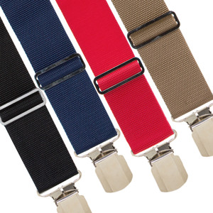 Big & Tall Work Suspenders with Pin Clips - All Colors