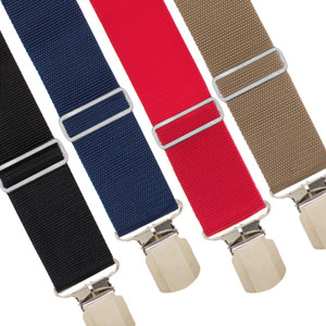 Big & Tall Heavy Duty Non-Stretch Work Suspenders - PIN CLIPS
