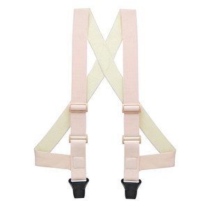 Undergarment Suspenders - BEIGE - Airport Friendly SIDE CLIP - Front View