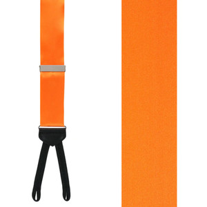 1.5-Inch Wide Silk Suspenders in Pumpkin - Front View