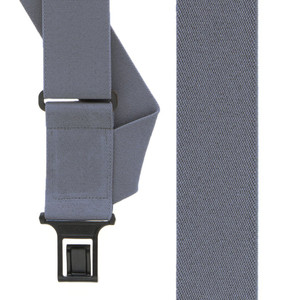 GREY Side Clip Suspenders - Belt Clip