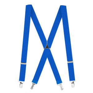Royal Blue X-Back Suspenders - 1 1/4" Width, 48" Length