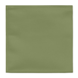 Men's Solid Color Hanky Pocket Square Handkerchief - Green Olive