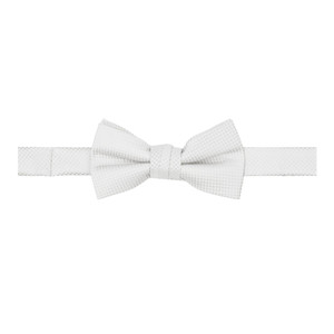 Young Boys' Woven Subtle Mini Squares Pre-Tied Adjustable Banded Bow Tie - Light Gray