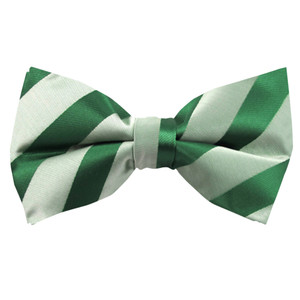 Men's Pre-Tied Tonal Stripe Clip-On Bow Tie - Kelly Green