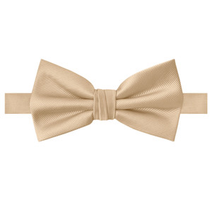 Men's Silk Blend Solid Color Pre-Tied Adjustable Banded Bow Tie - Royal Gold
