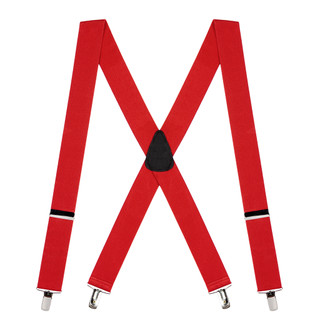 RED Clip Suspenders - 1.5 Inch Wide | SuspenderStore