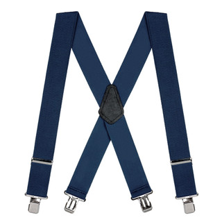 2-Inch Wide Clip Suspenders - Solid, Striped Suspenders