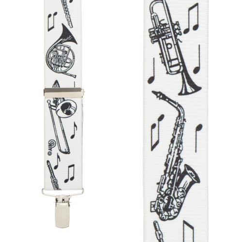 Musical Instruments Suspenders - Front View