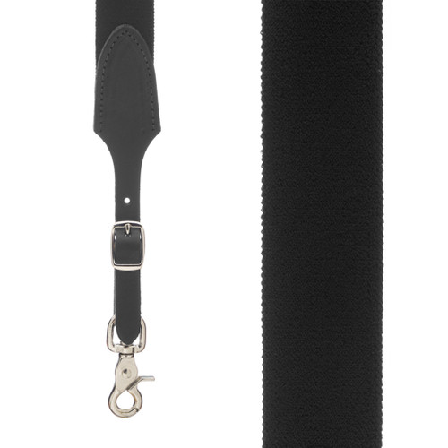BLACK Rugged Comfort Suspenders - Trigger Snap|SuspenderStore