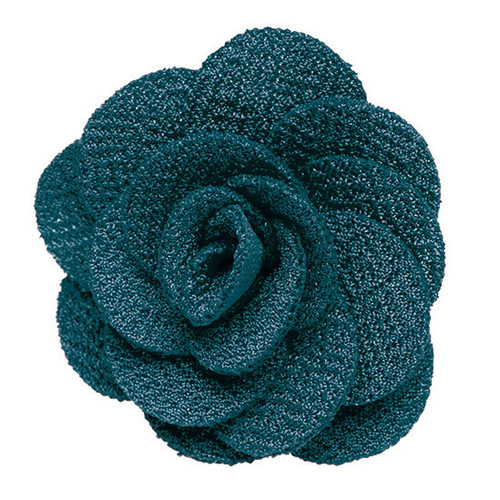 Teal Lapel Flower