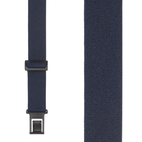 Perry Suspenders - Front View - Navy Blue 1.5-Inch Elastic