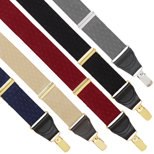 Jacquard Petite Diamonds Clip Suspenders