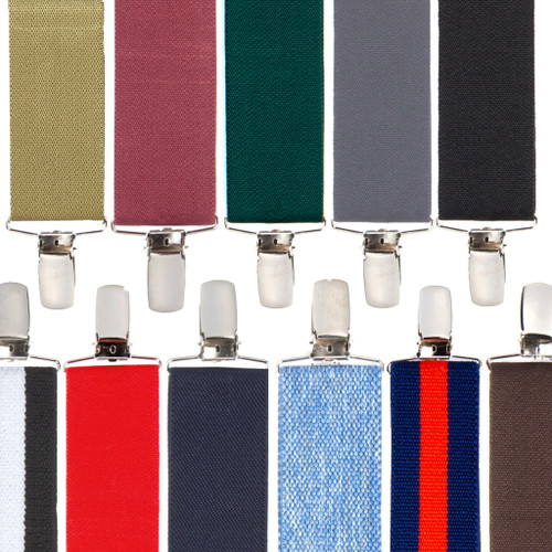 Big & Tall 1.5-Inch Finger Clip Suspenders - All Colors