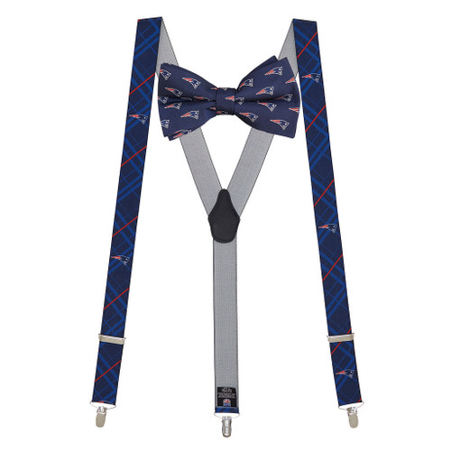 New England Patriots Bow Tie & Suspenders Set - Full View