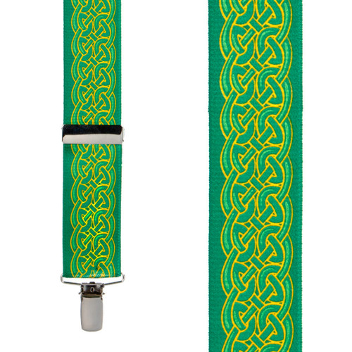 Celtic Scroll Suspenders - Front View