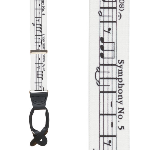 Beethoven's 5th Suspenders - Front View