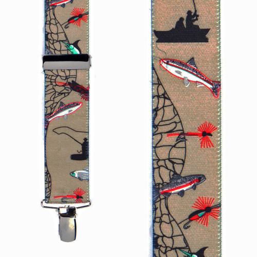 Front View - Fisherman Suspenders 1.5 Inch Wide - Dressy Clip