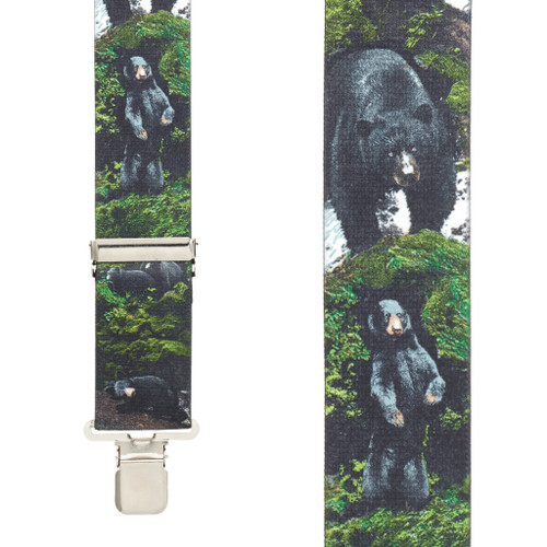 Black Bear Suspenders - Front View