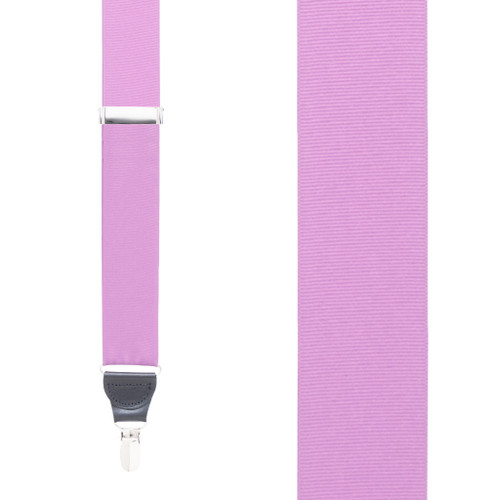 Grosgrain Clip Suspenders in Lavender - Front View