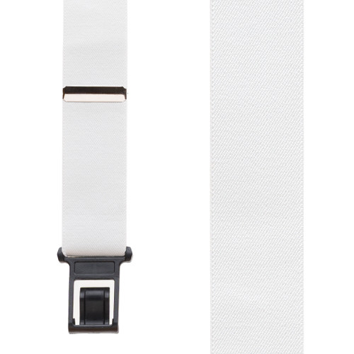 Perry Suspenders - Front View - White 1.5-Inch Wide