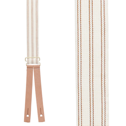 Civil War Suspenders in Red - Front View