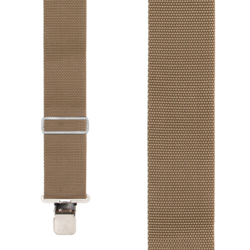 Heavy Duty Non-Stretch Work Suspenders - TAN