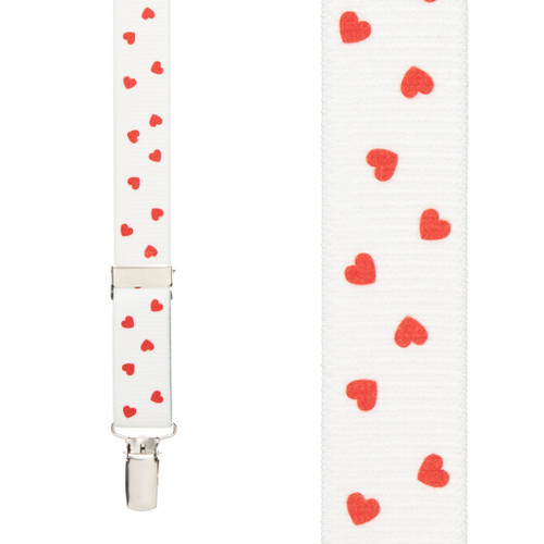 Hearts Suspenders - Front View