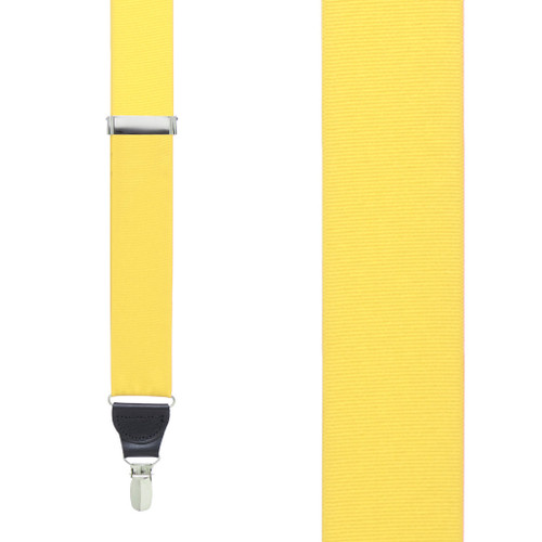 Grosgrain Clip Suspenders - Yellow Front View