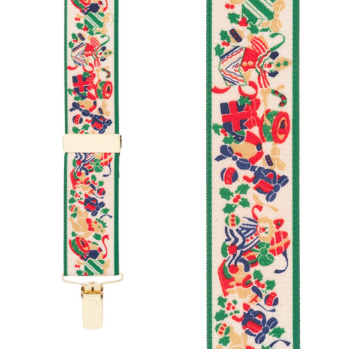 Christmas Presents Suspenders - Front View