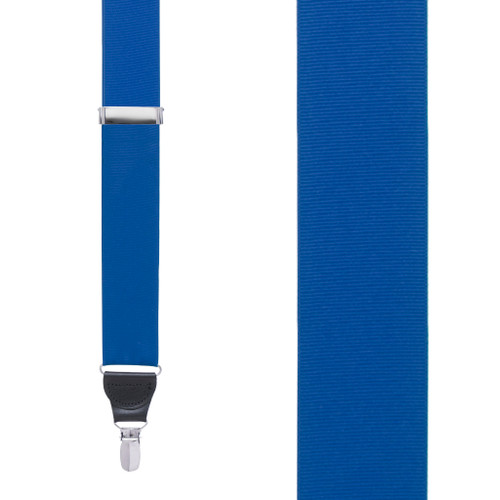 Grosgrain Clip Suspenders - Royal Blue Front View