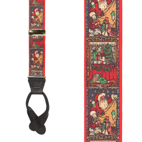 Kris Kringle Christmas Suspenders - Front View
