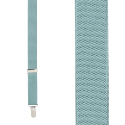 1 Inch Wide Clip Y-Back Suspenders in Seafoam - Front View