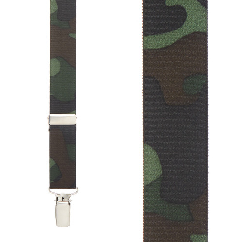 Camouflage Suspenders for Kids - Front View