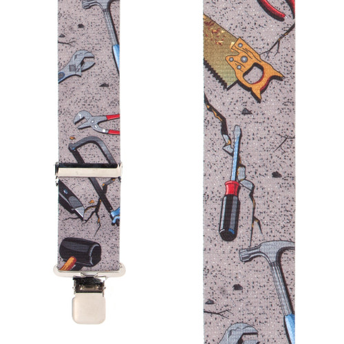 Hand Tools on Grey Suspenders - Front View